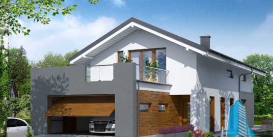 Proiect de Casa cu etaj si garaj pentru doua automobile – 100702