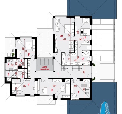 plan etaj Proiect de casa cu doua etaje