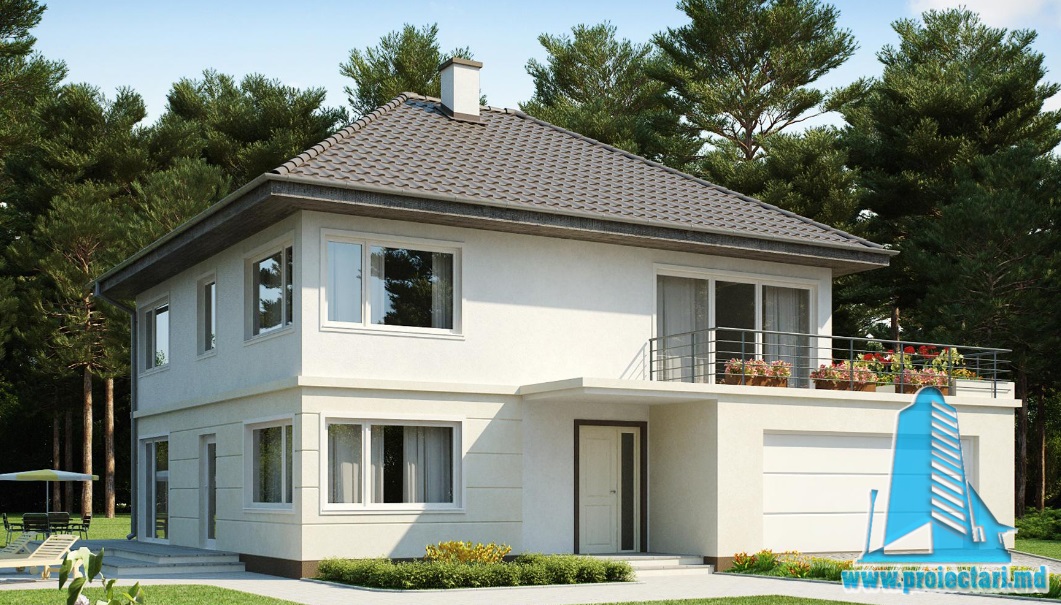 Proiect de casa cu  etaj-100822
