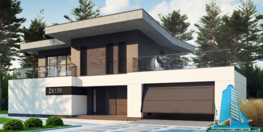 Проект двухэтажного дома и гаражом для двух машин-100783