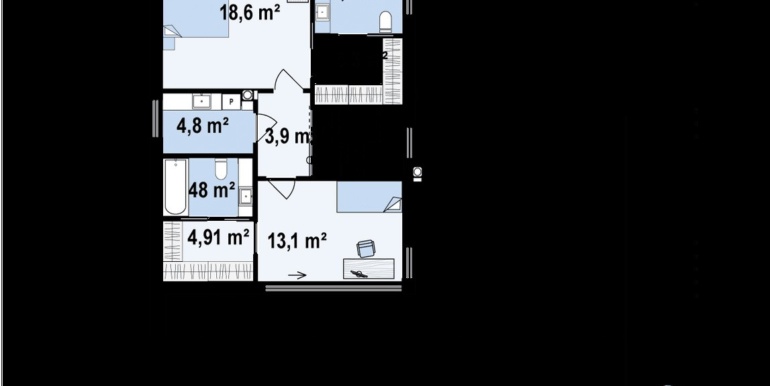 Plan etaj casa cu doua etaje