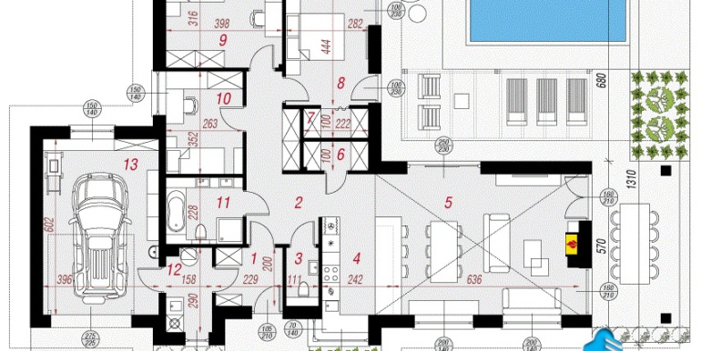 plan Проект дома с цокольным этажом и мансардой