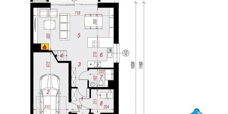 plan parter Проект дуплекс с двумя этажами
