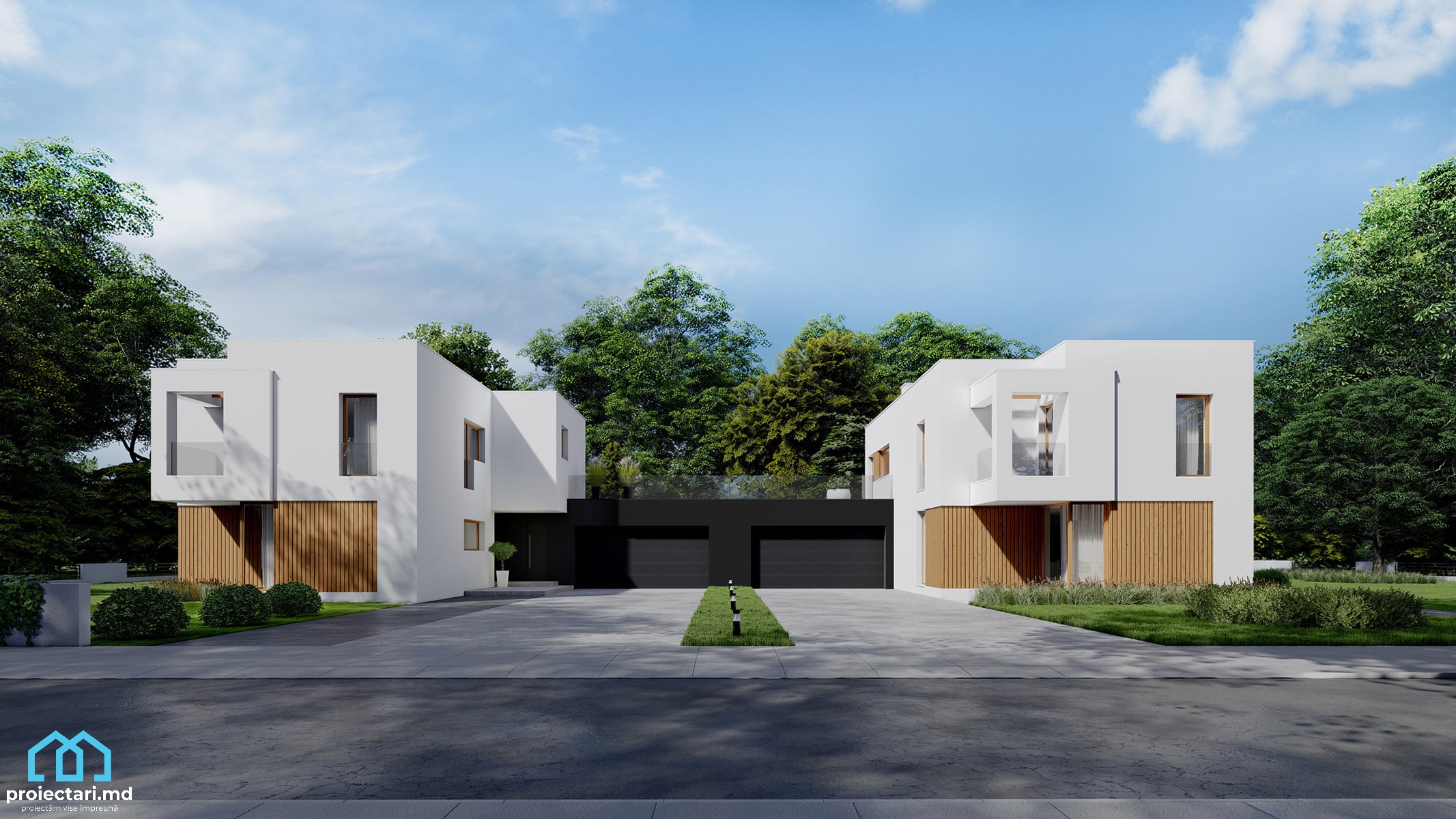 Proiect de casa pentru doua familii, 170 m² - 101315