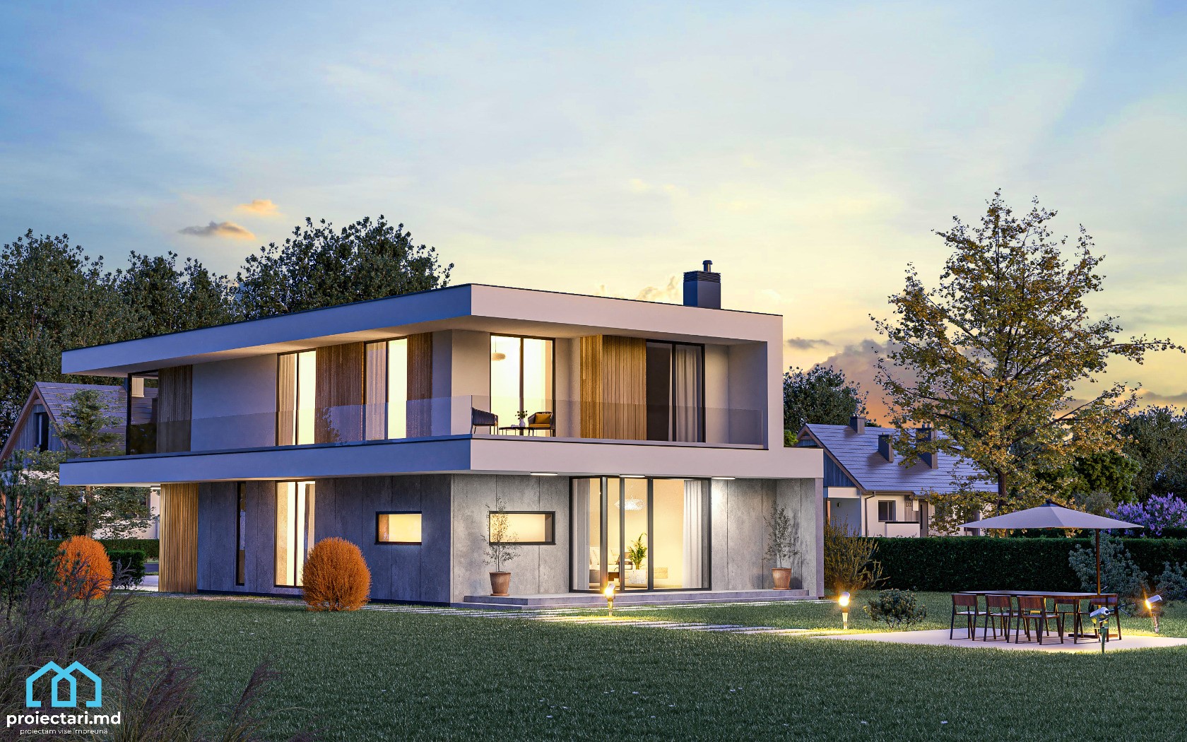 Proiect de casa cu doua nivele, 210 m² - 101325