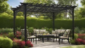 Pergola Metalica: Elegantă și Rezistentă pentru Grădină Ta desenata cu ...