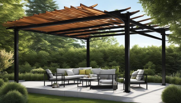 Pergola Metalica: Elegantă și Rezistentă pentru Grădină Ta desenata cu ...