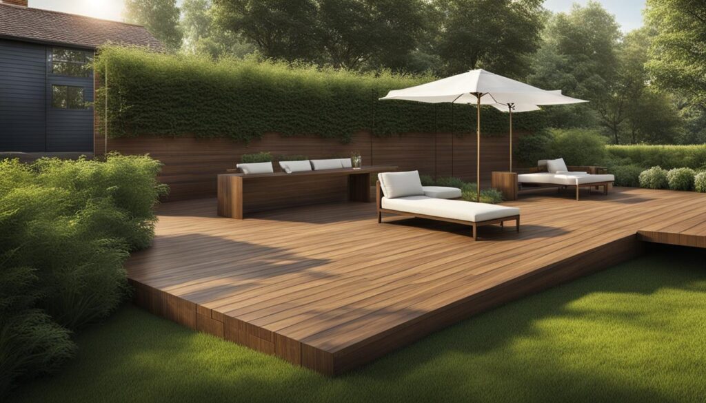 treated wooden terraces