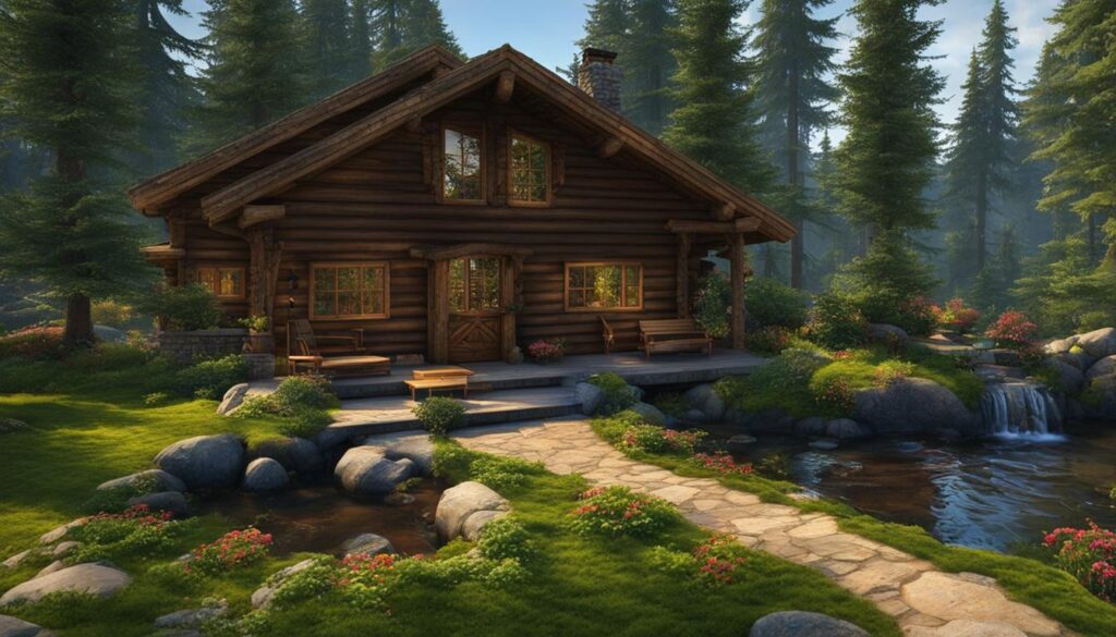 A rustic cabin for a romantic getaway