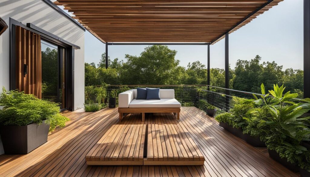 acoperis din lemn pentru terasa
