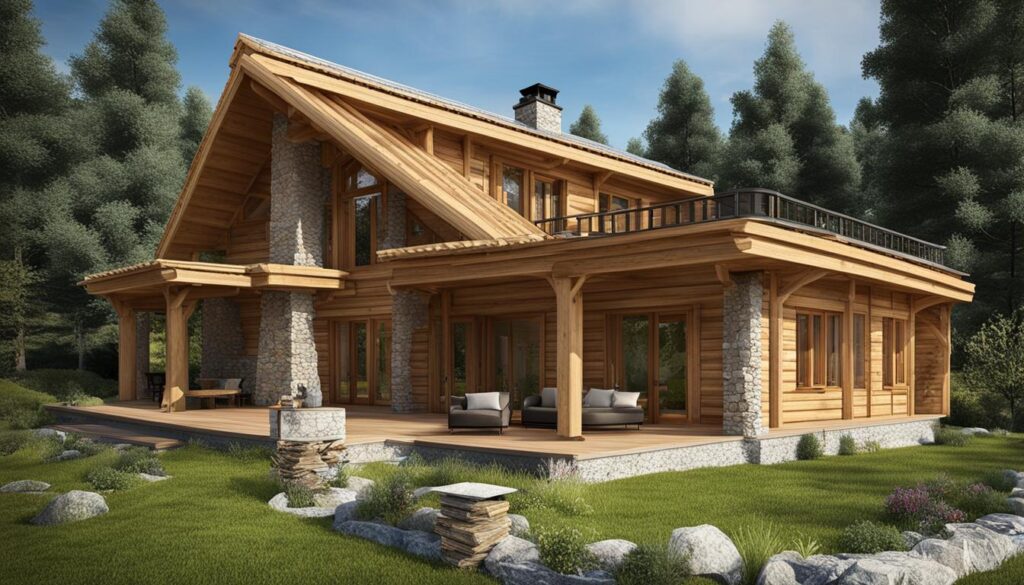 custom designed wooden house