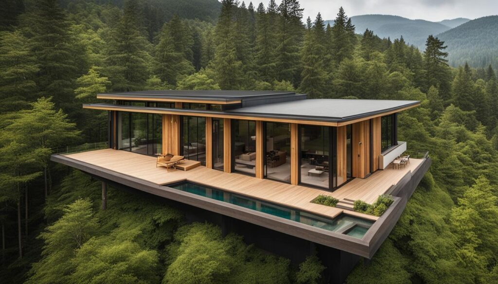 case moderne cu structura din lemn
