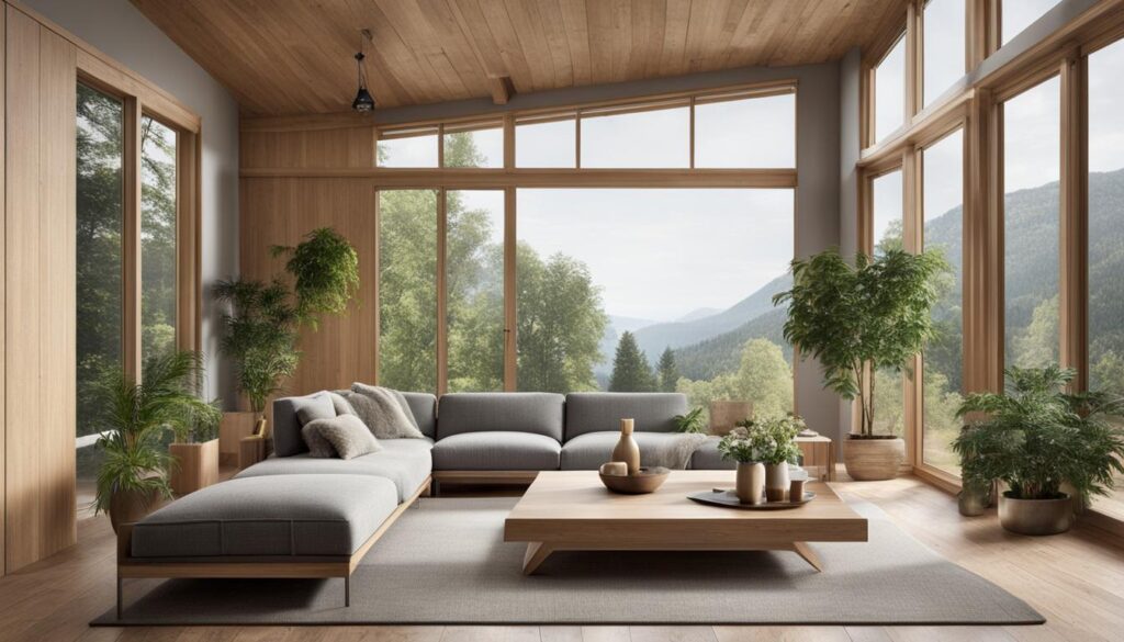 design interior casa modulara lemn