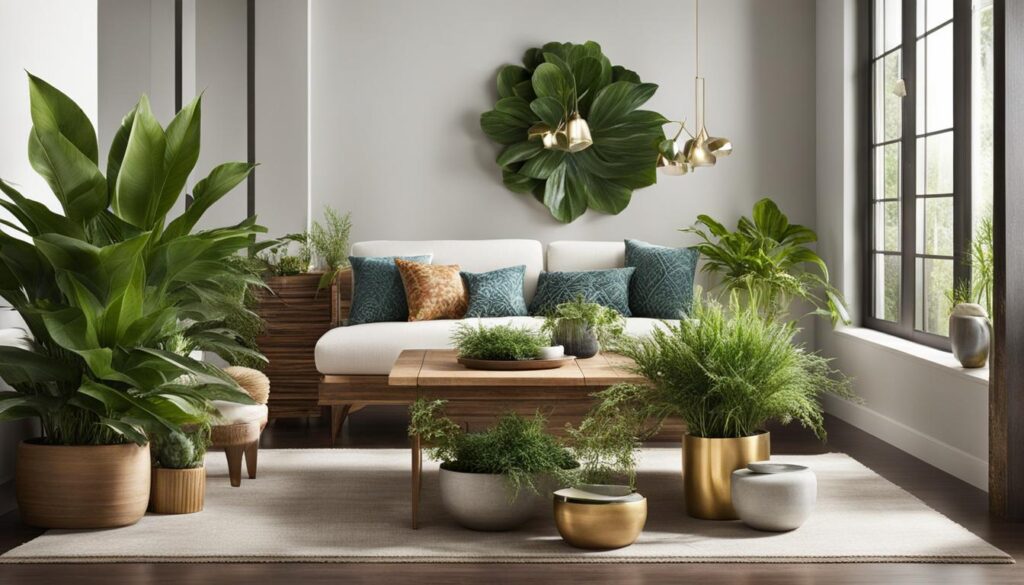 indoor plants with sophisticated design