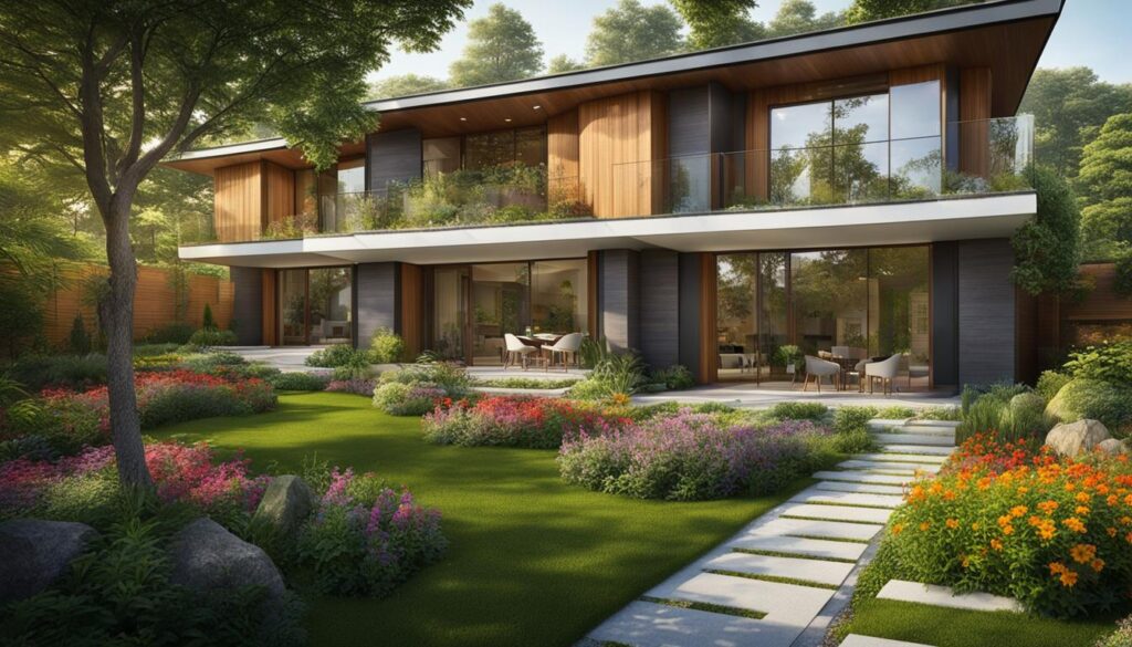 proiecte case duplex spații verzi