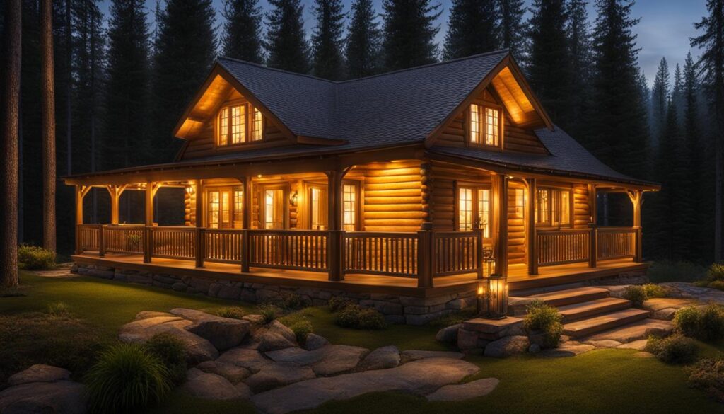strategii de iluminat pentru casele din lemn