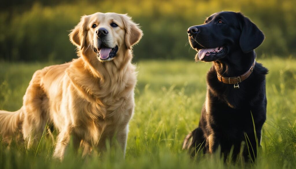 Golden Retriever și Labrador