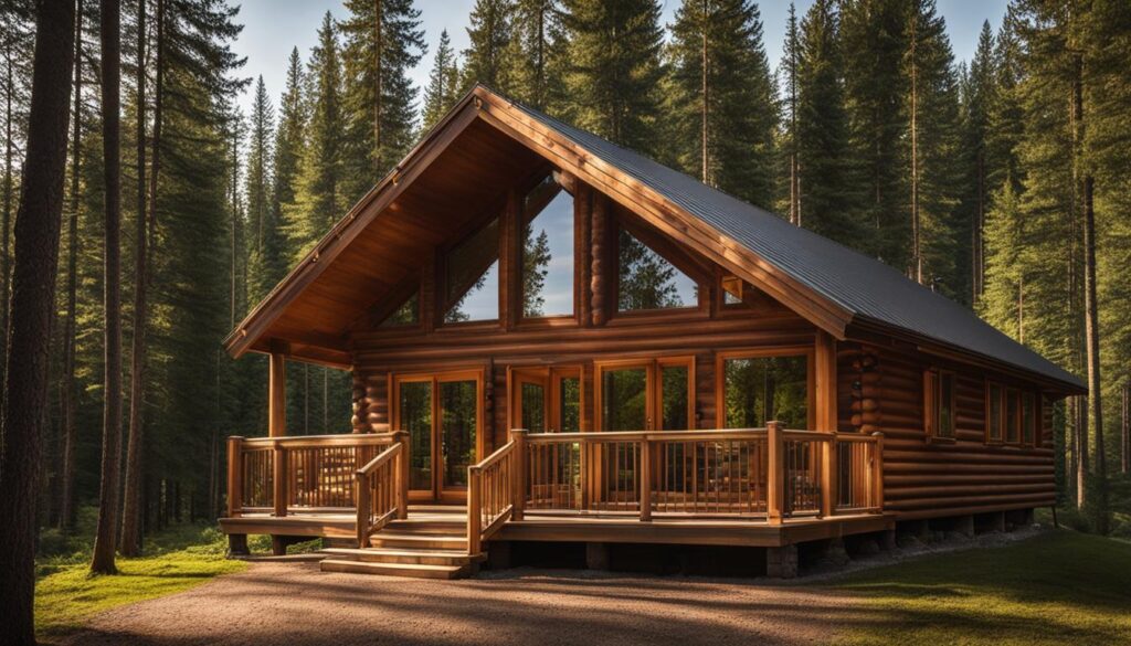 case canadiene din lemn