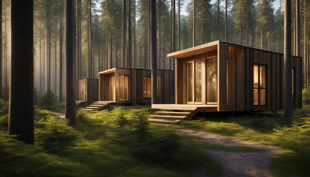 case modulare din lemn