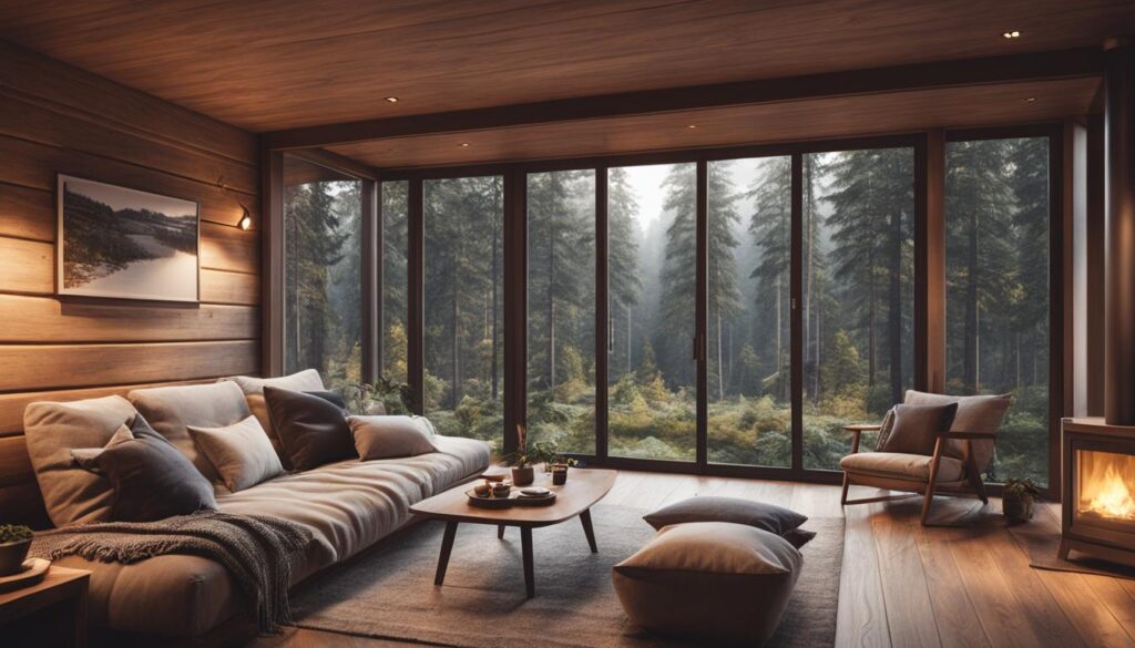 confort în casele de lemn