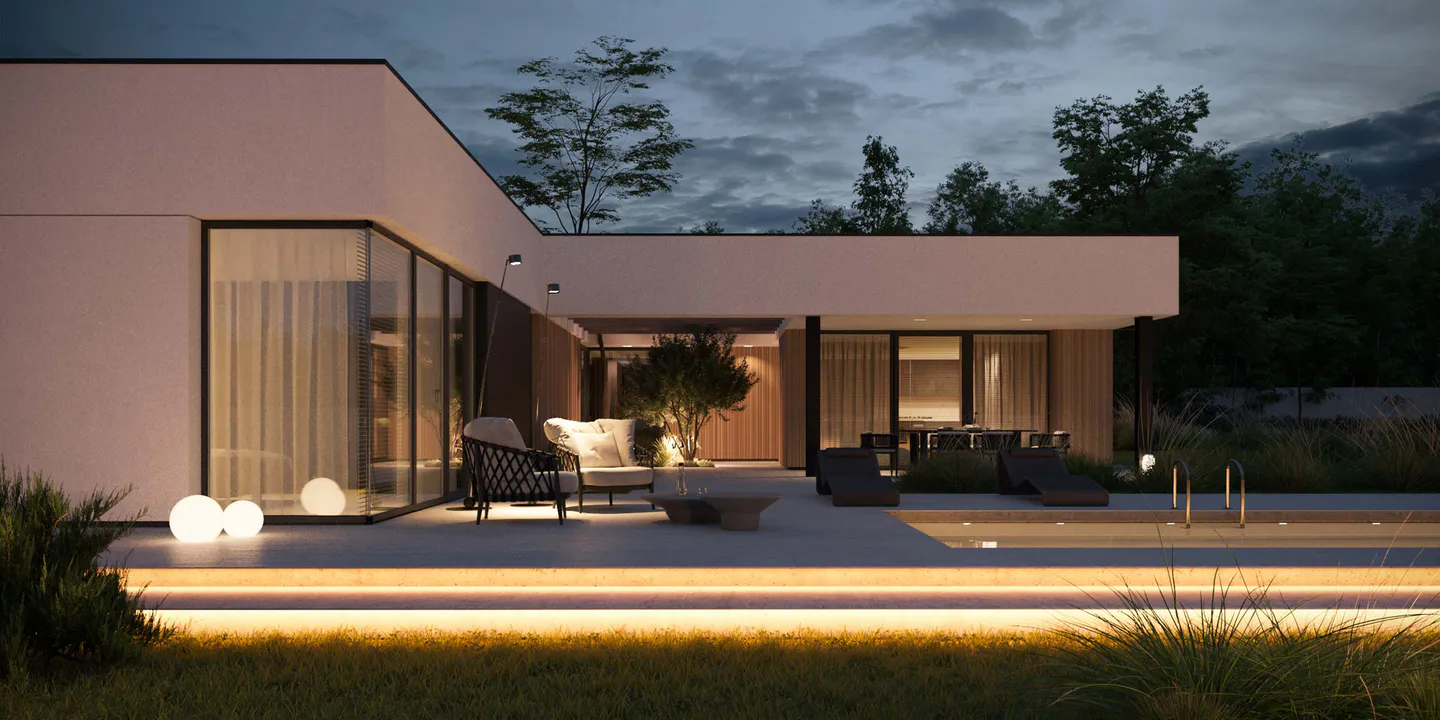 modele de case minimaliste cu grădini zen
