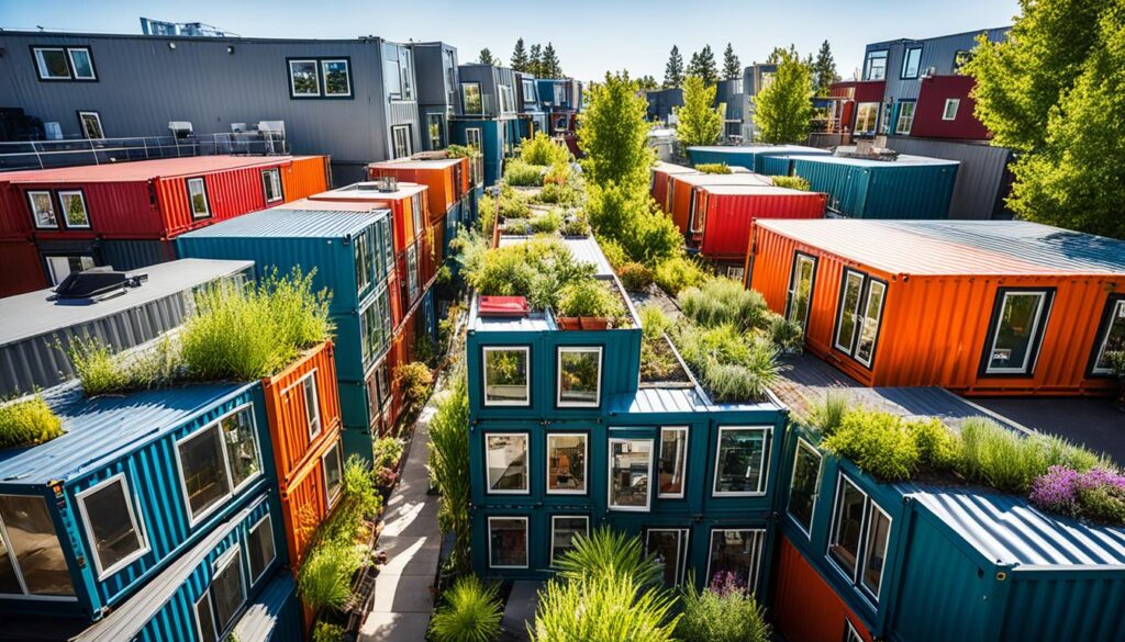 Comunitate urbană din case containere