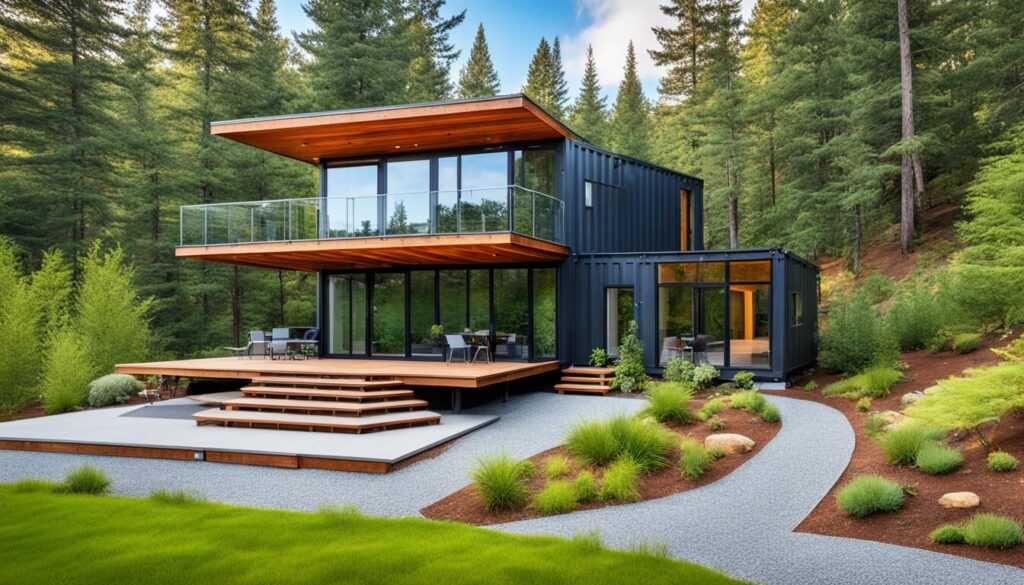 design exterior casă din containere