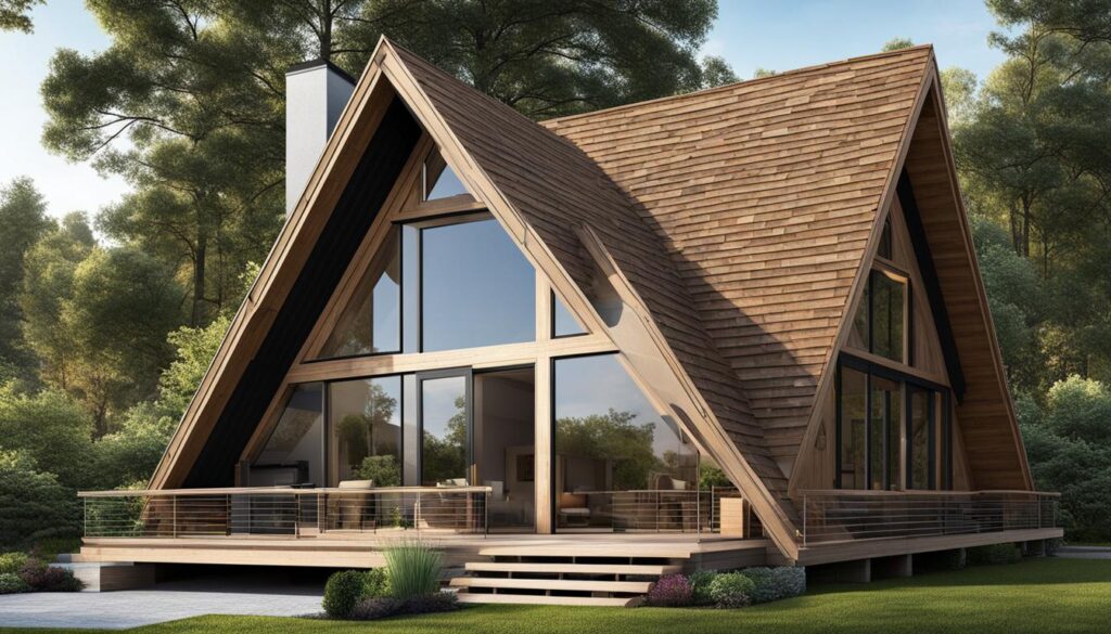 design exterior casă în formă de A