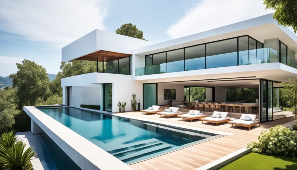 casa moderna cu piscina
