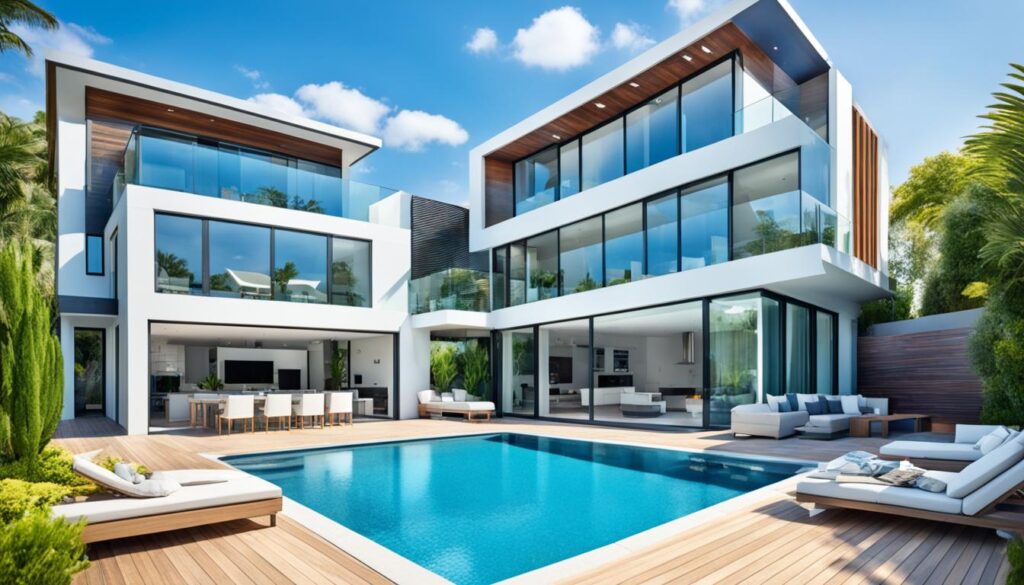 Proiect case duplex cu piscină