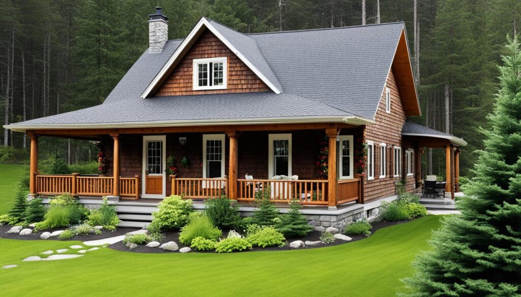 casa canadiană din lemn