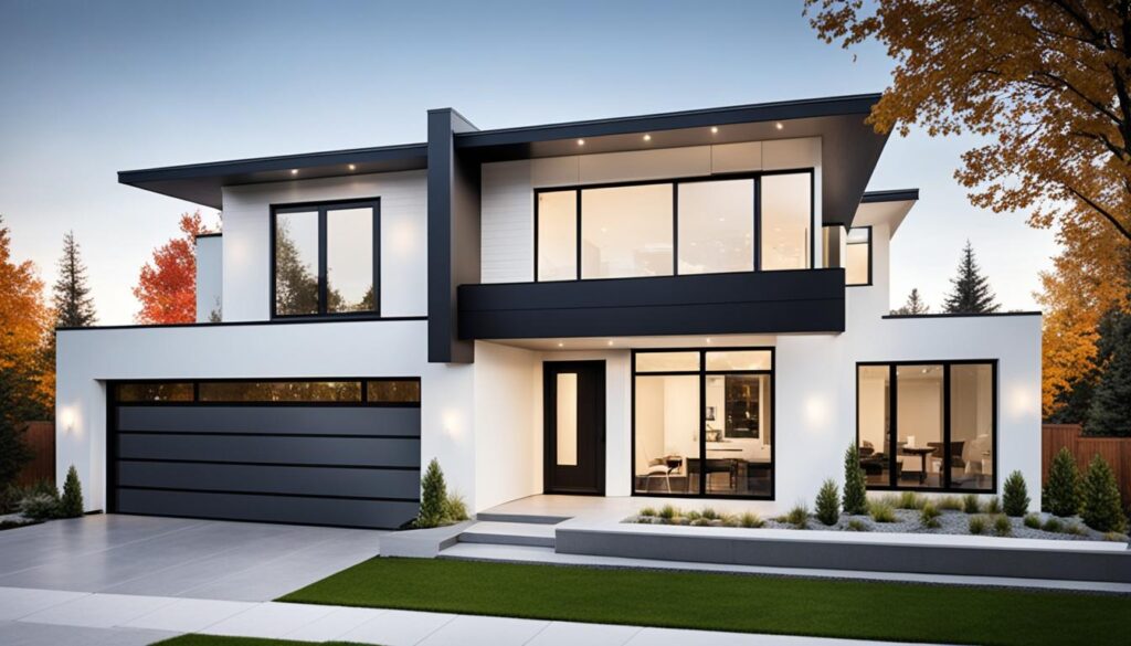 casa cu etaj si garaj minimalist casa cu etaj si garaj minimalist