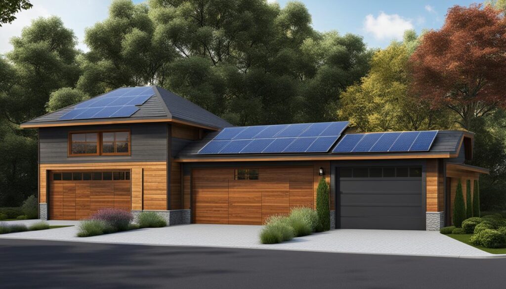garaj construit cu materiale reciclate si solutii de energie regenerabila