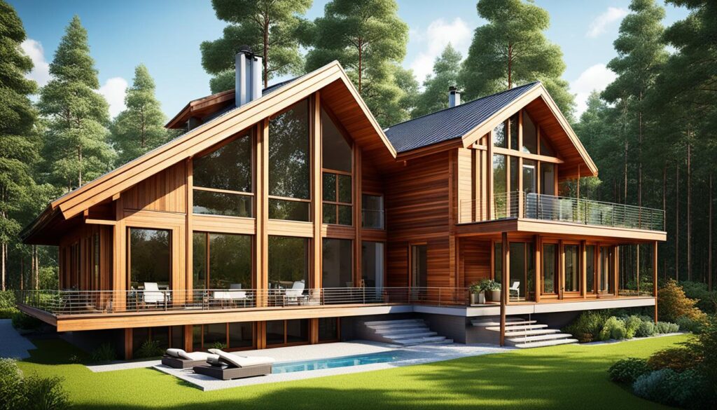 proiect casa lemn moderne
