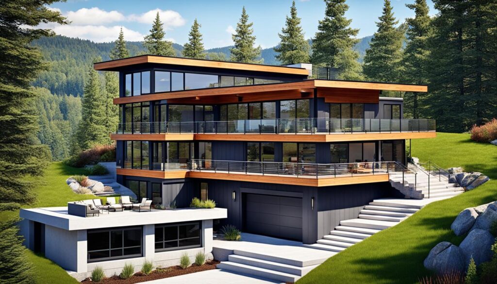 proiecte case fara acoperis cu etaj