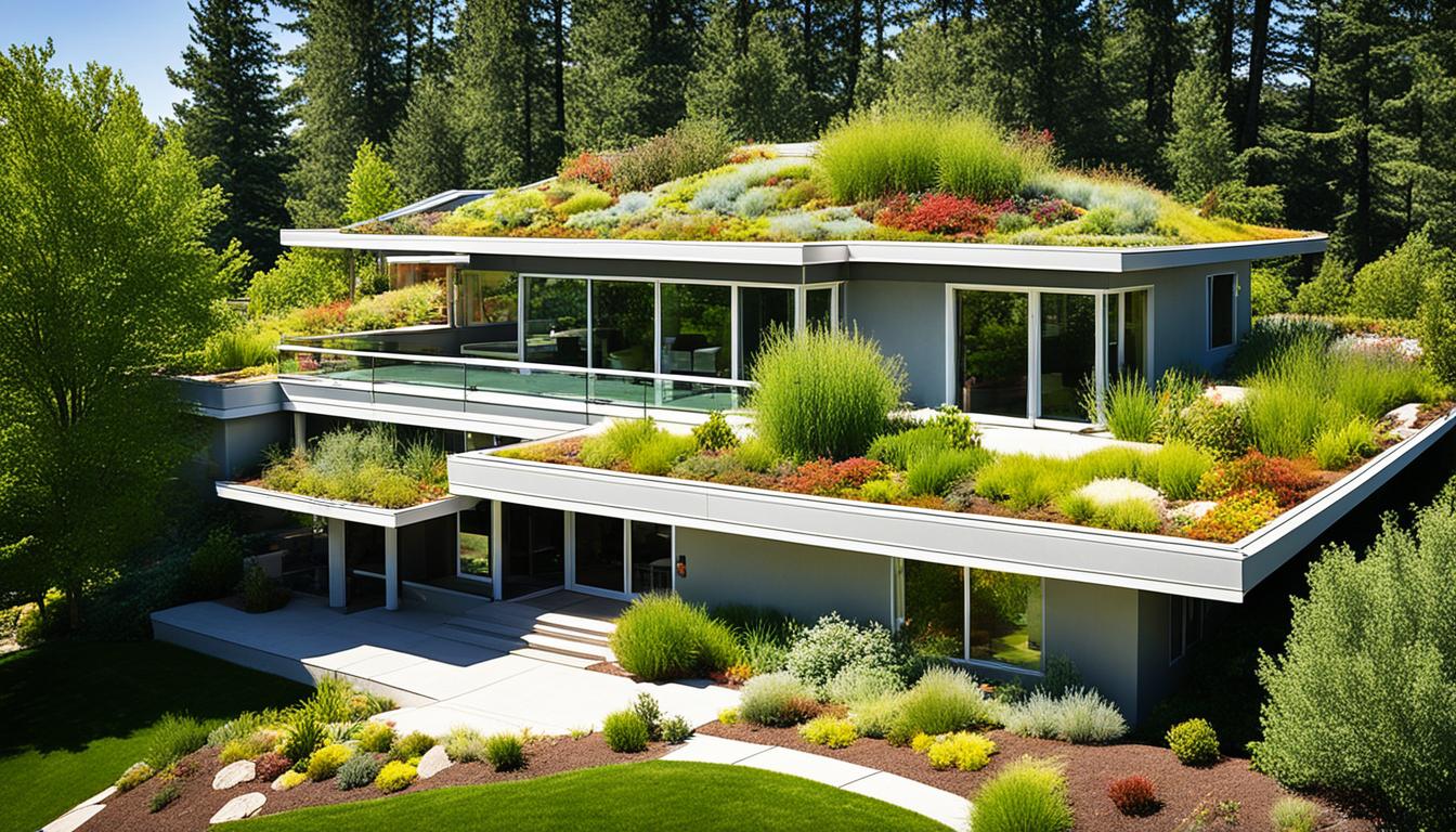 case cu acoperis verde