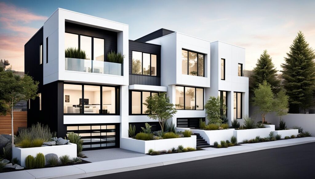 design exterior duplex teren îngust design exterior duplex teren îngust