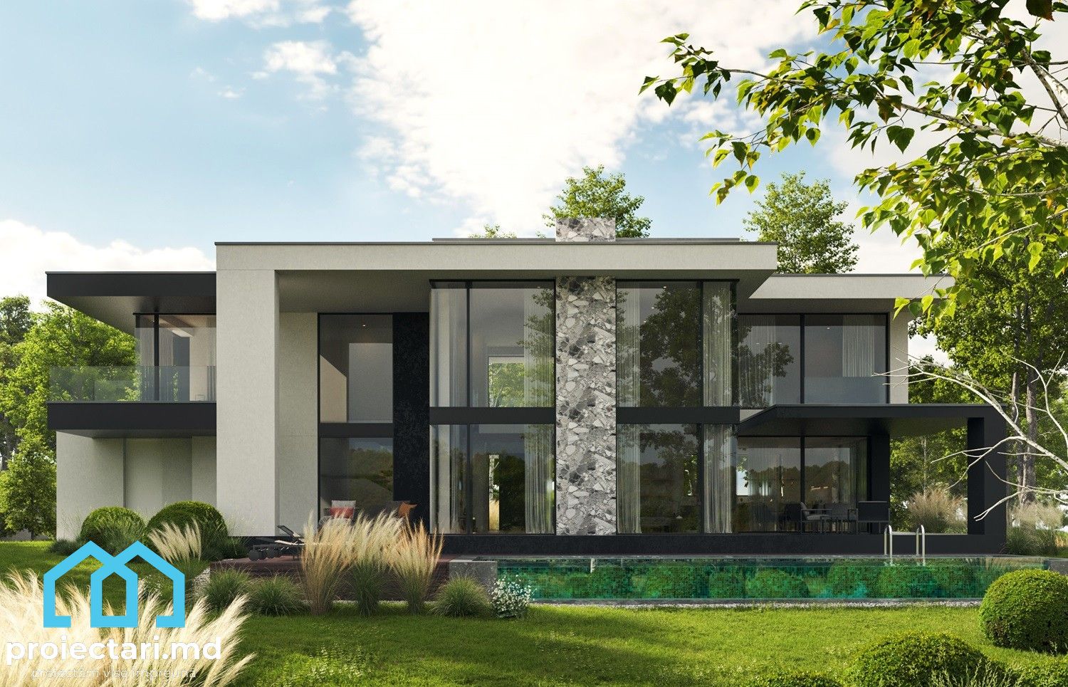 Proiect de casa cu etaj 270m2 - 101888 - Proiectari.md