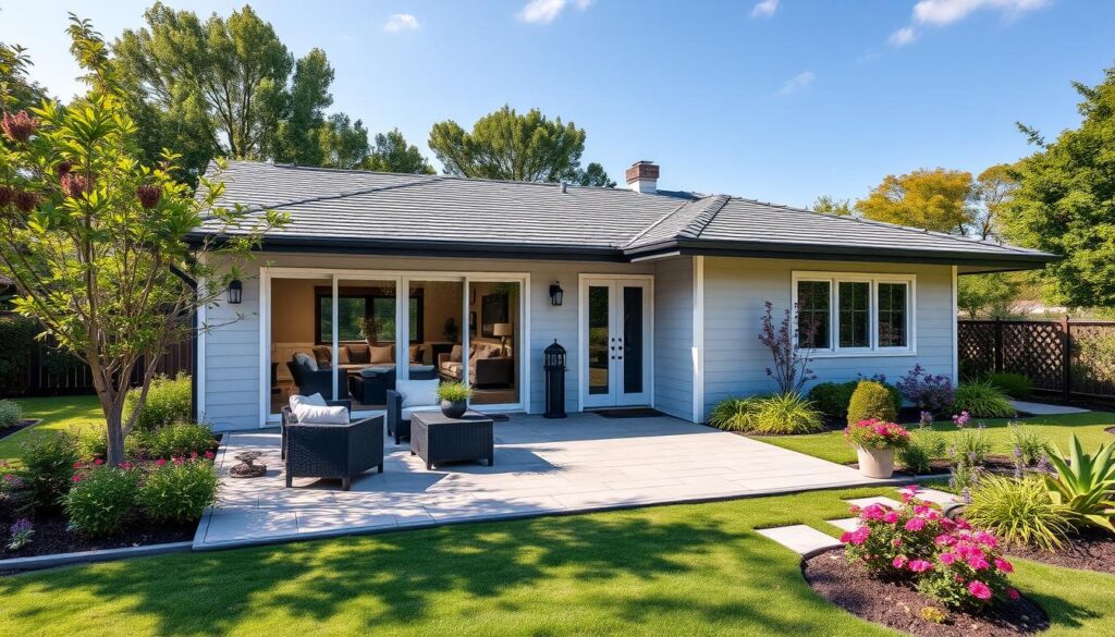 Amenajare spațiu exterior casă modernă cu parter Amenajare spațiu exterior casă modernă cu parter