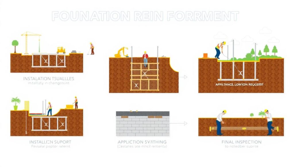 Etapele consolidare fundație Etapele consolidare fundație