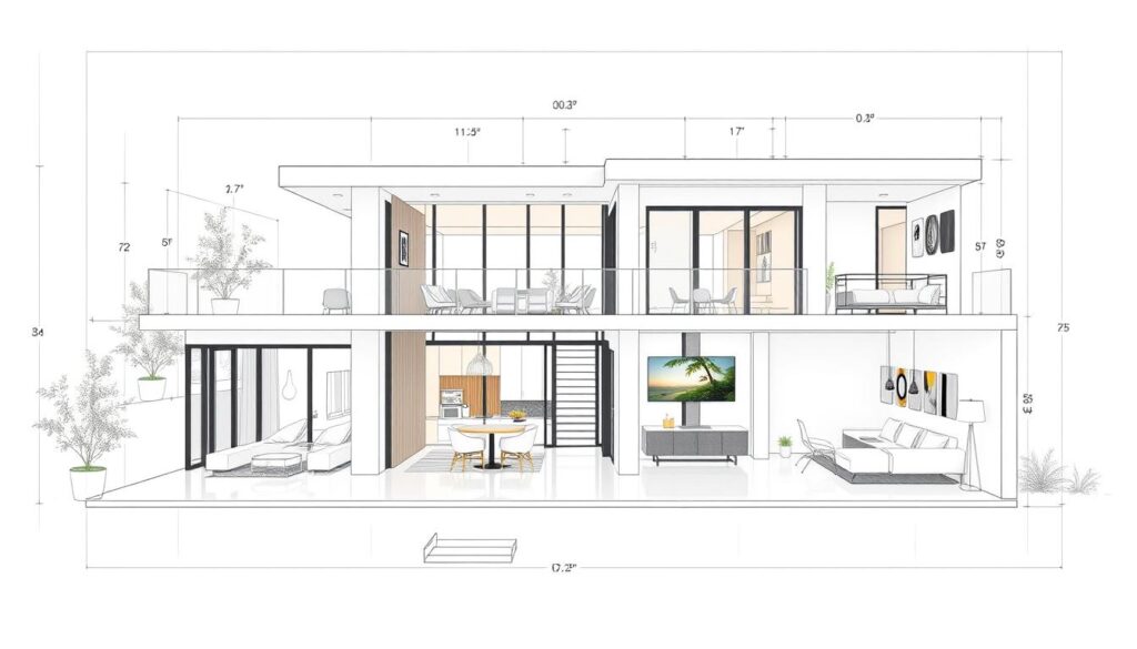 Plan of a 3-bedroom house Plan of a 3-bedroom house