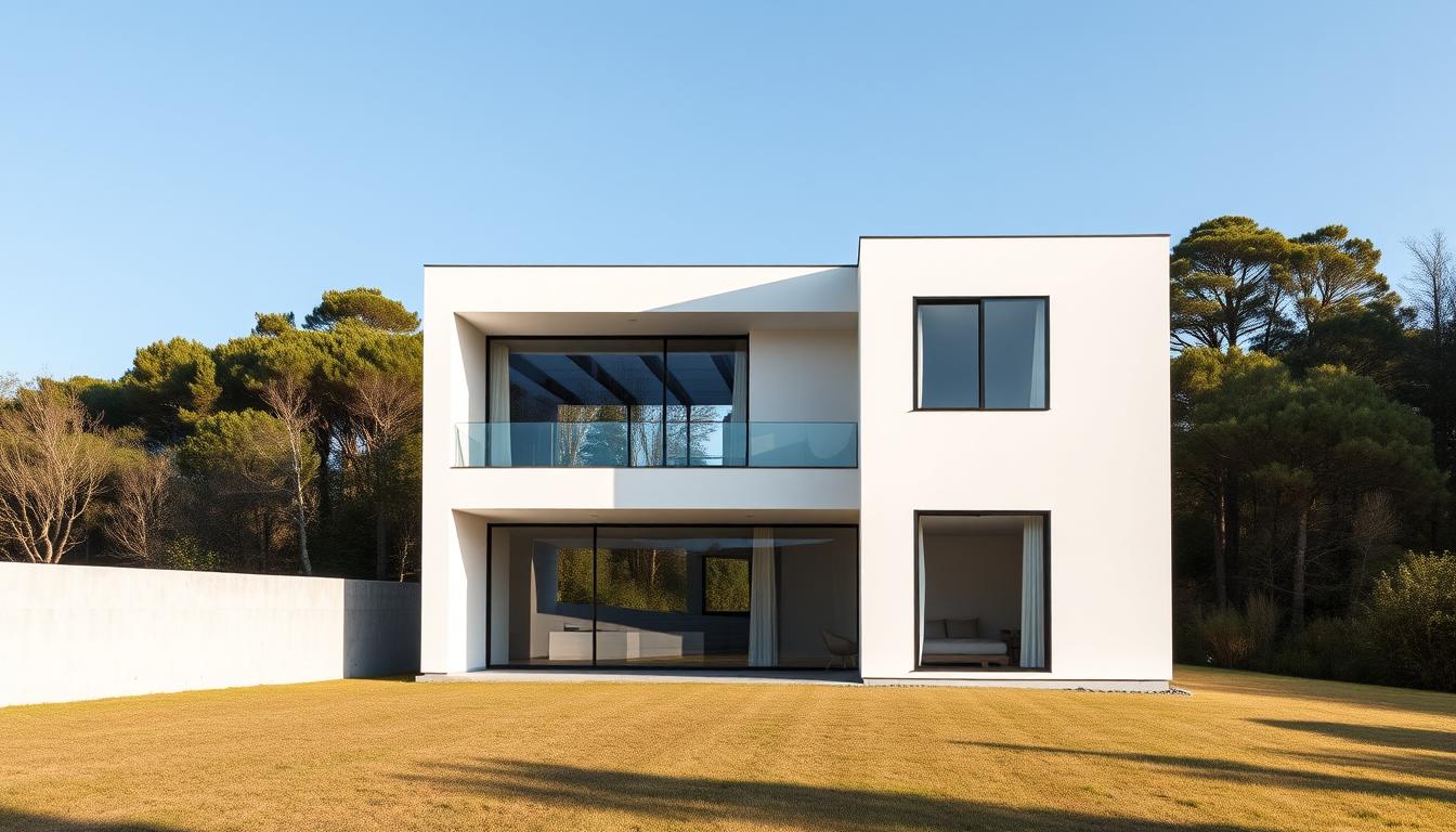 Proiect casă cu etaj în stil minimalist - Proiectari.md