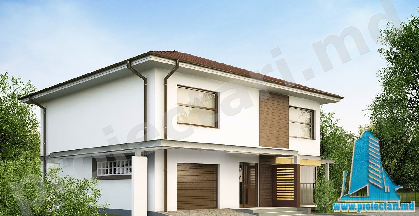 Proiect de casa cu etaj si garaj http://www.proiectari.md/property/proiect-38/