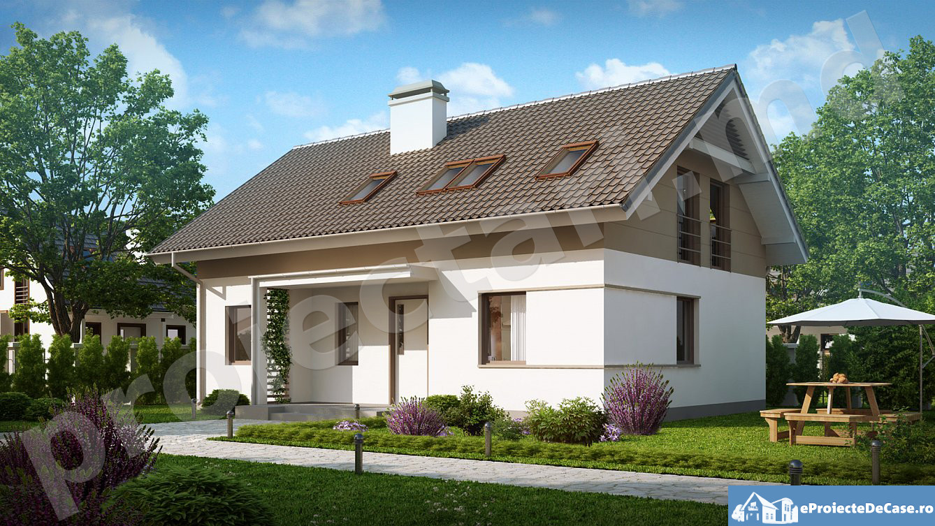 proiect casa 90 mp cu mansarda