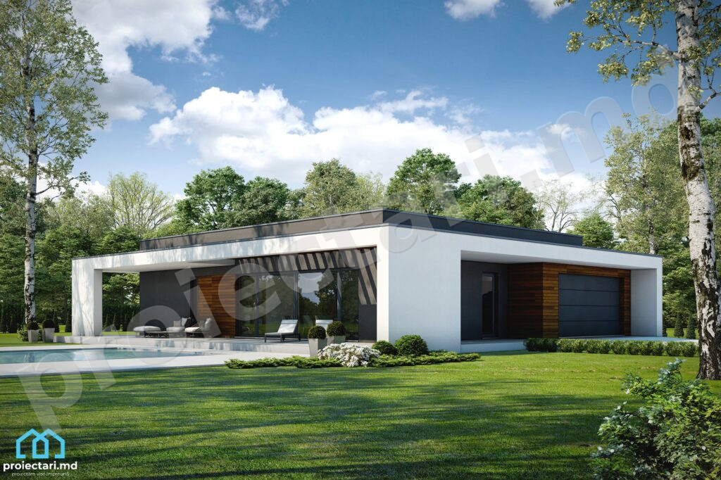 Flat roof house project