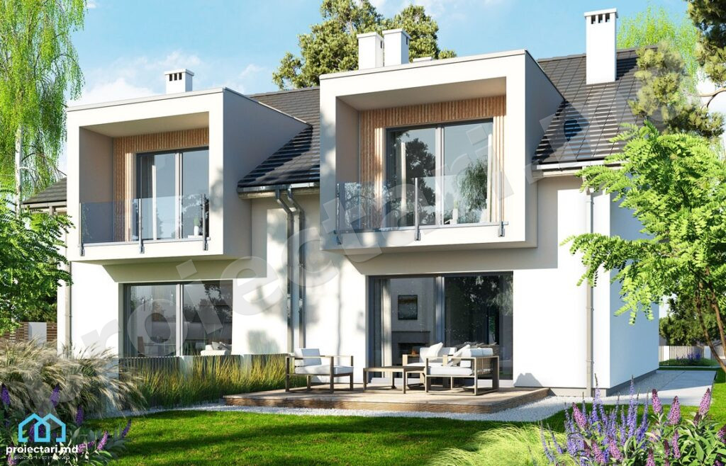 Proiect casa duplex cu mansarda