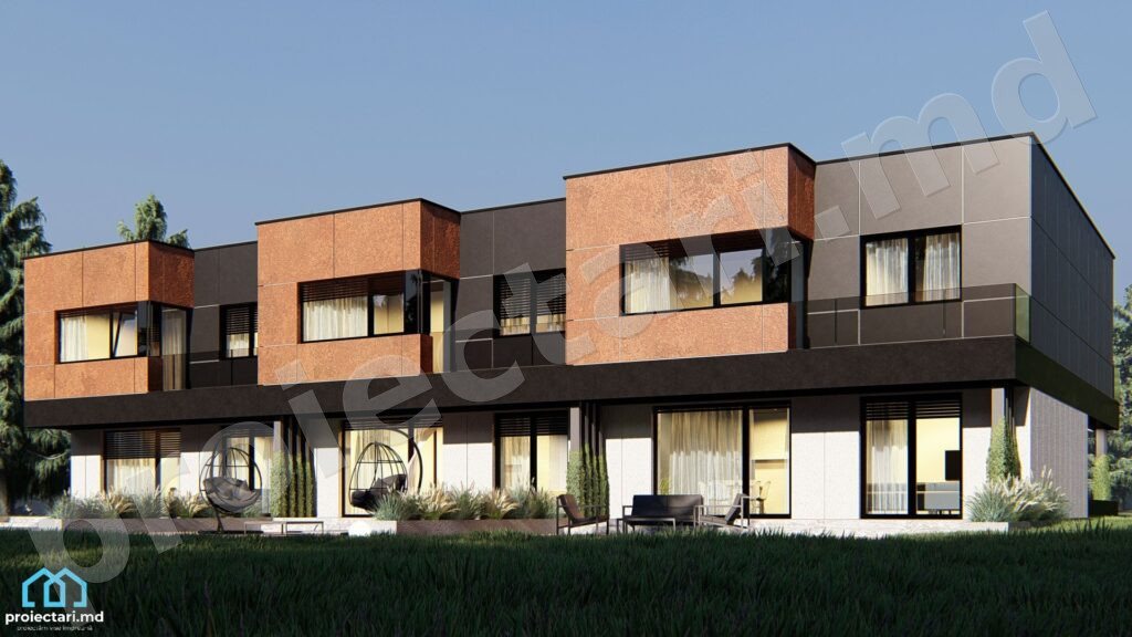 Proiect de casa Townhouse cu suprafata de 150m2