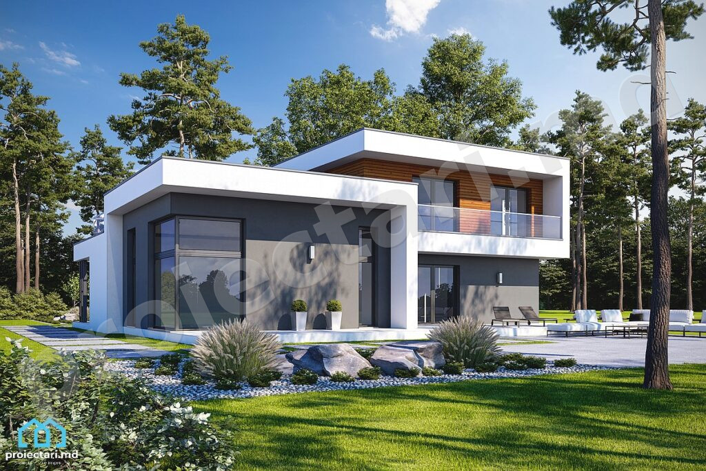 Flat roof house project