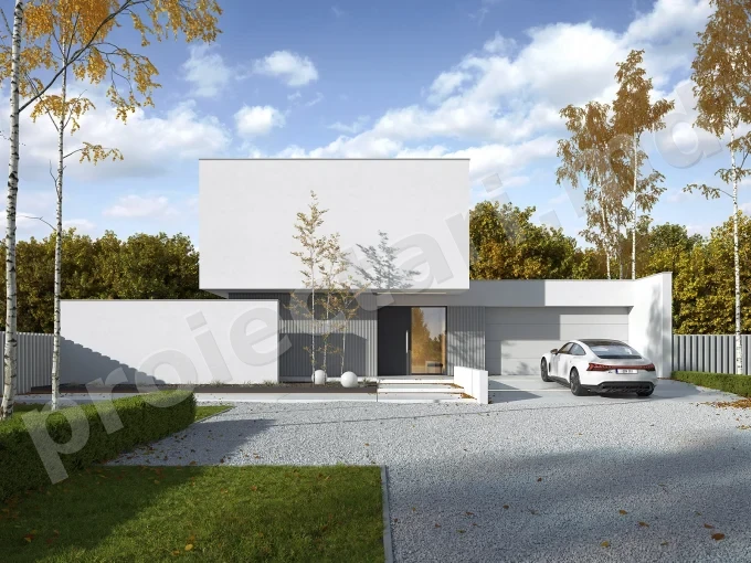Proiect de casa cu doua nivele 240m2
