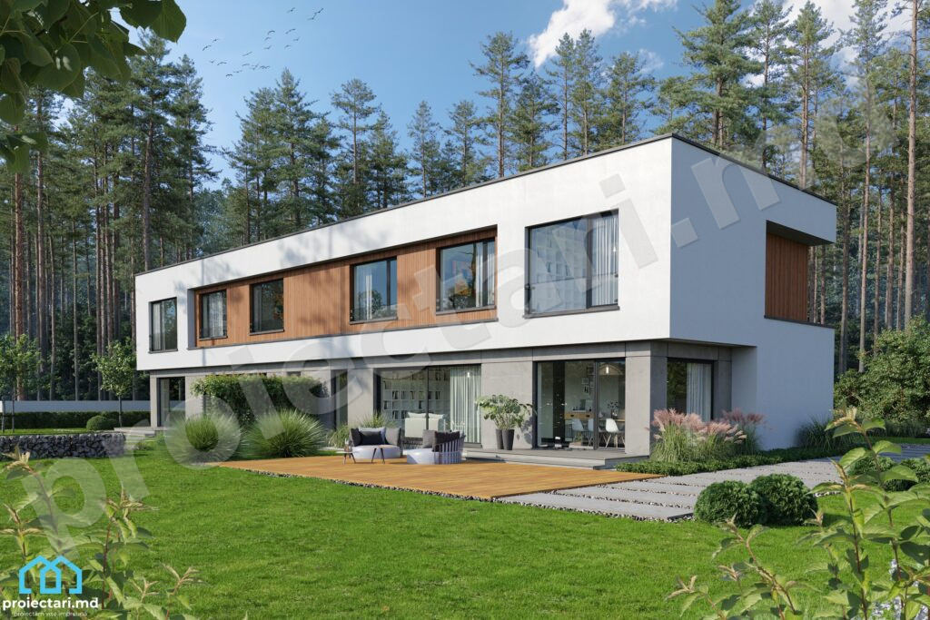 House project for two families 360m2